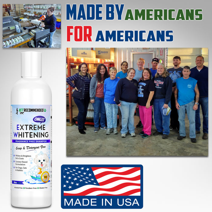 OMG Extreme Dog Whitening Shampoo - Coconut Based -  No Harsh Soaps or Detergents - 16oz/473ml