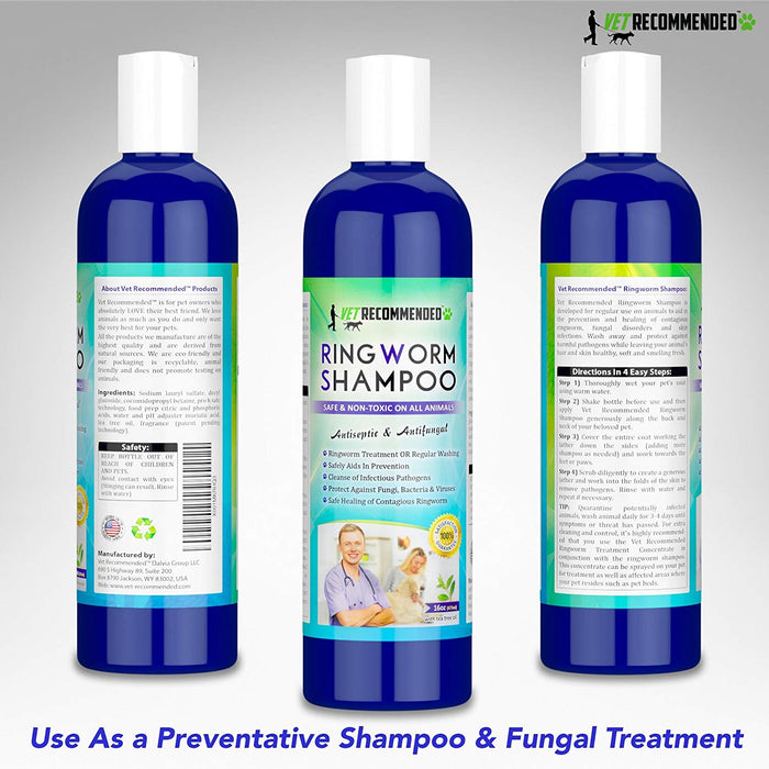 Medicated Dog Shampoo for Ringworm - 16oz/473ml