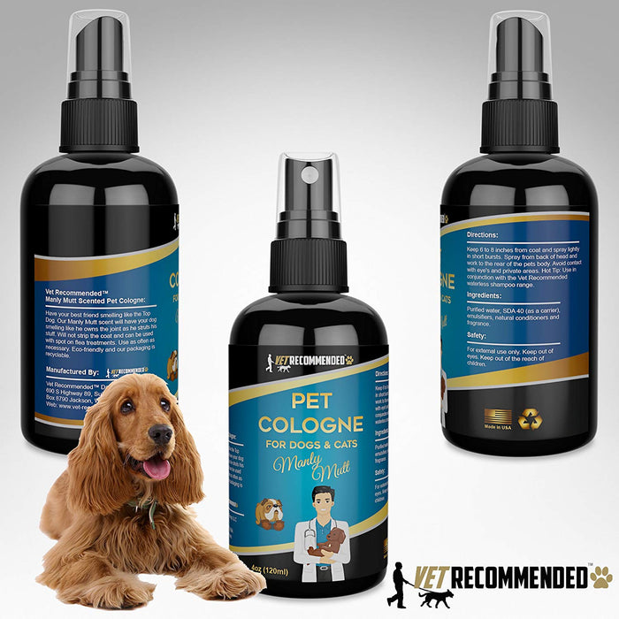 Dog Cologne Spray - Manley Mutt Scented - 4oz/120ml