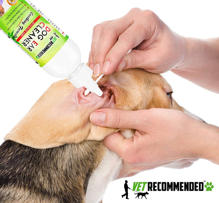 Dog Ear Cleanser - With Natural Aloe Vera - 8oz/240ml