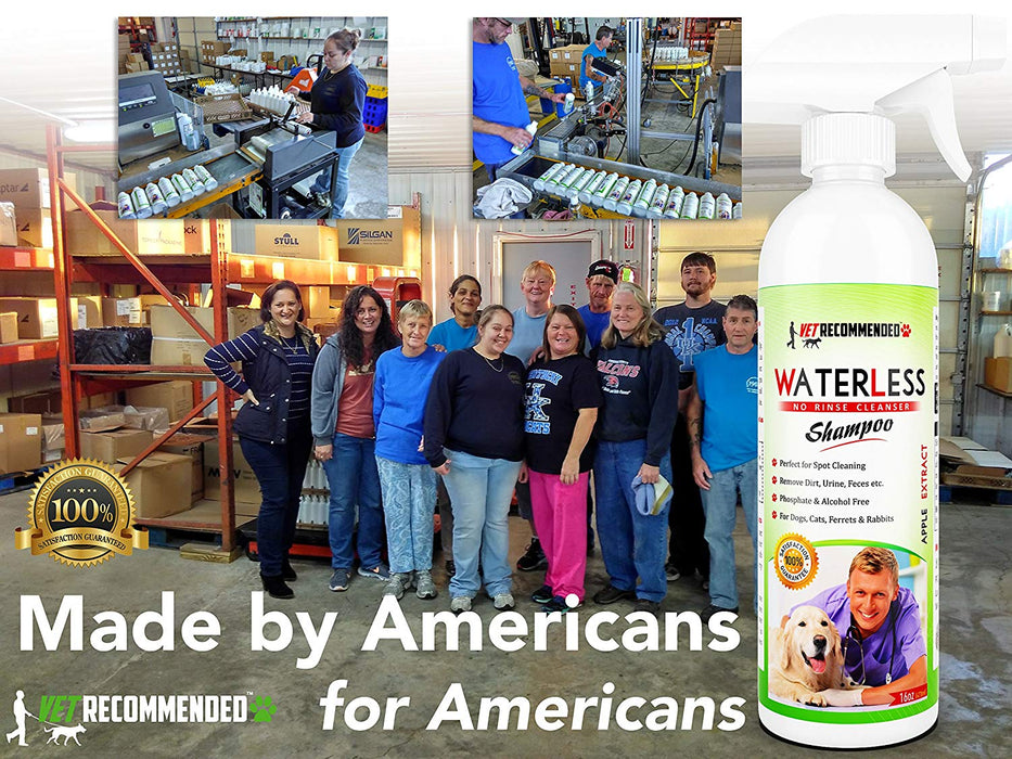 No Rinse Waterless Dog Shampoo - Detergent and Alcohol Free - 16oz/473ml