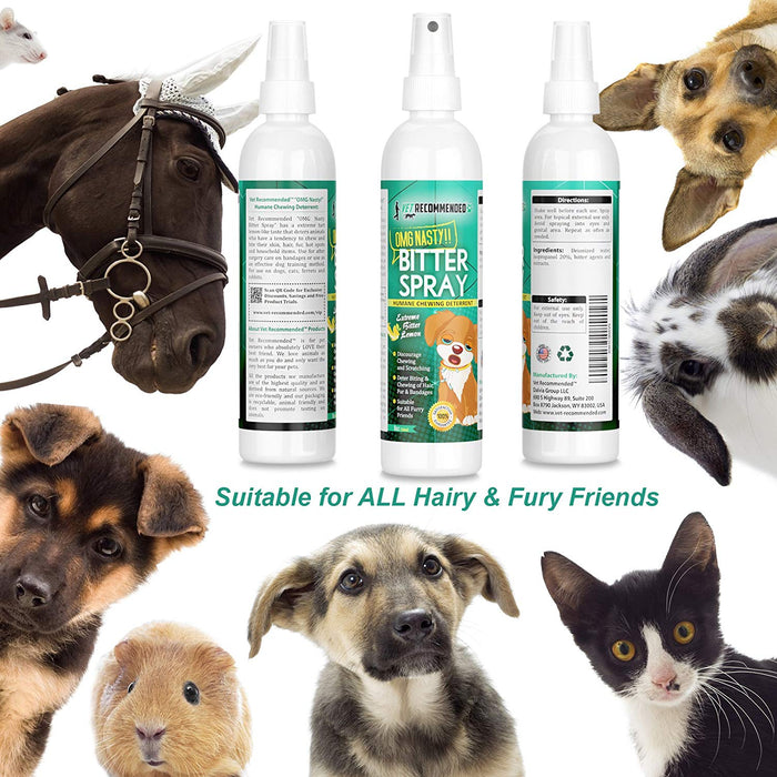 Bitter Lemon Spray For Dogs - Anti Chew Dog Training Tool - 8oz/240ml