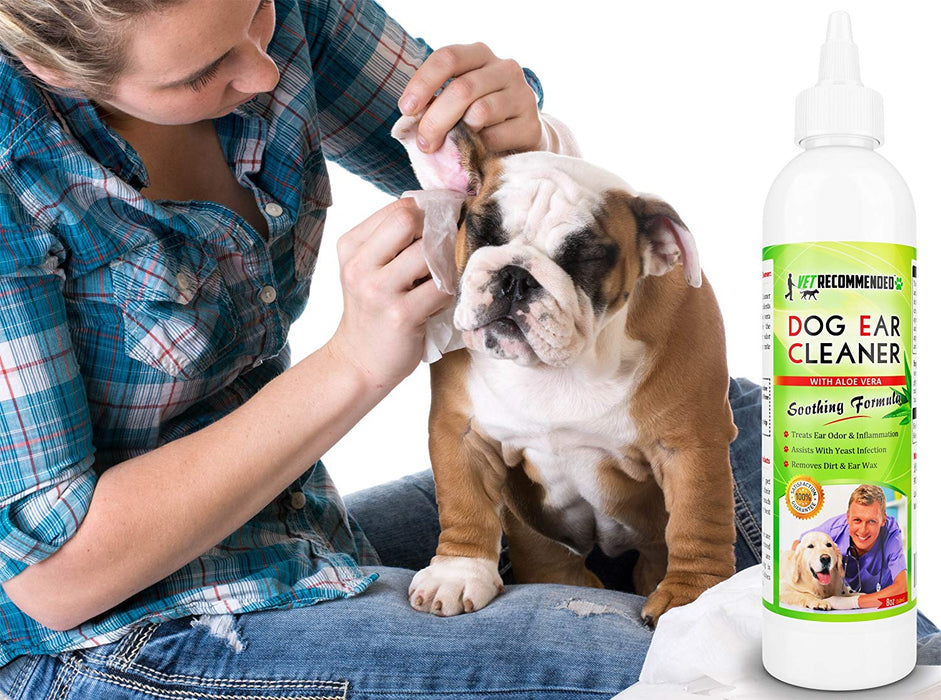 Dog Ear Cleanser - With Natural Aloe Vera - 8oz/240ml