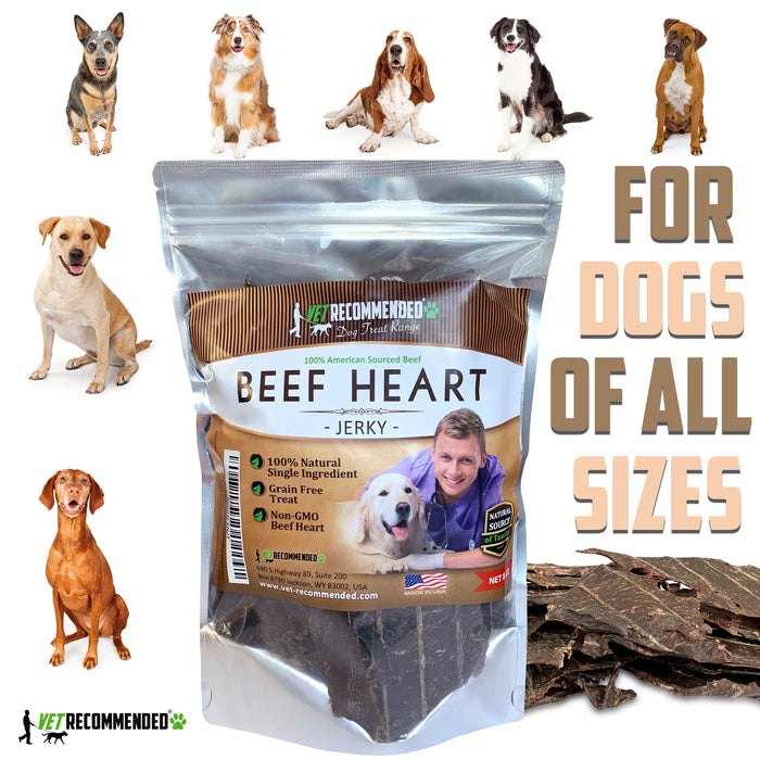 Beef Heart Jerky - Source of Taurine - Single Ingredient - 100% USA Grown Beef (10oz)