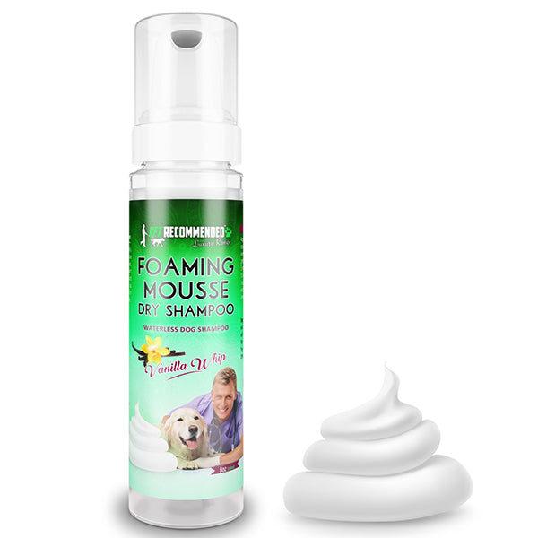 Waterless Dog Shampoo Mousse - No Rinse - Vanilla Whip Scent - 8oz/240ml