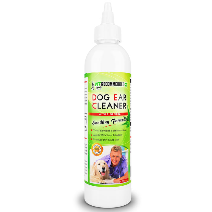 Dog Ear Cleanser - With Natural Aloe Vera - 8oz/240ml