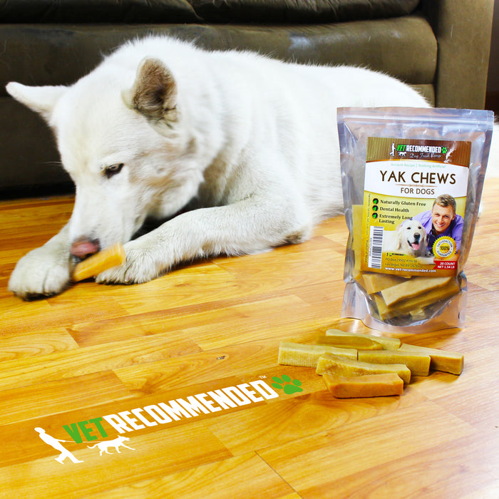 Yak Chew - 20ct - 1.54lbs - Dog Chews Long Lasting - The 100% Natural Healthy Dog Chew