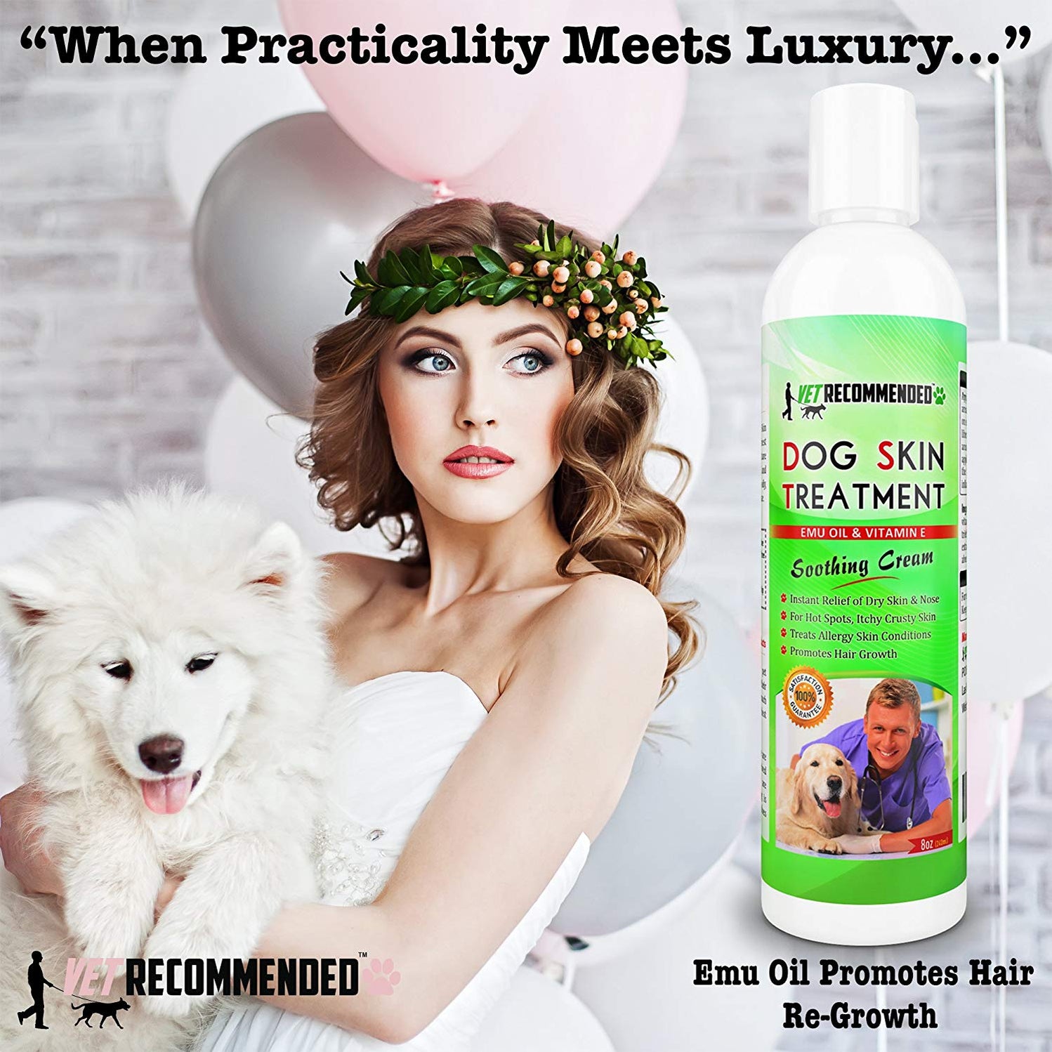 Dog Dry Skin Treatment Helps Dog Hair Loss Regrowth & Dry Skin 8oz