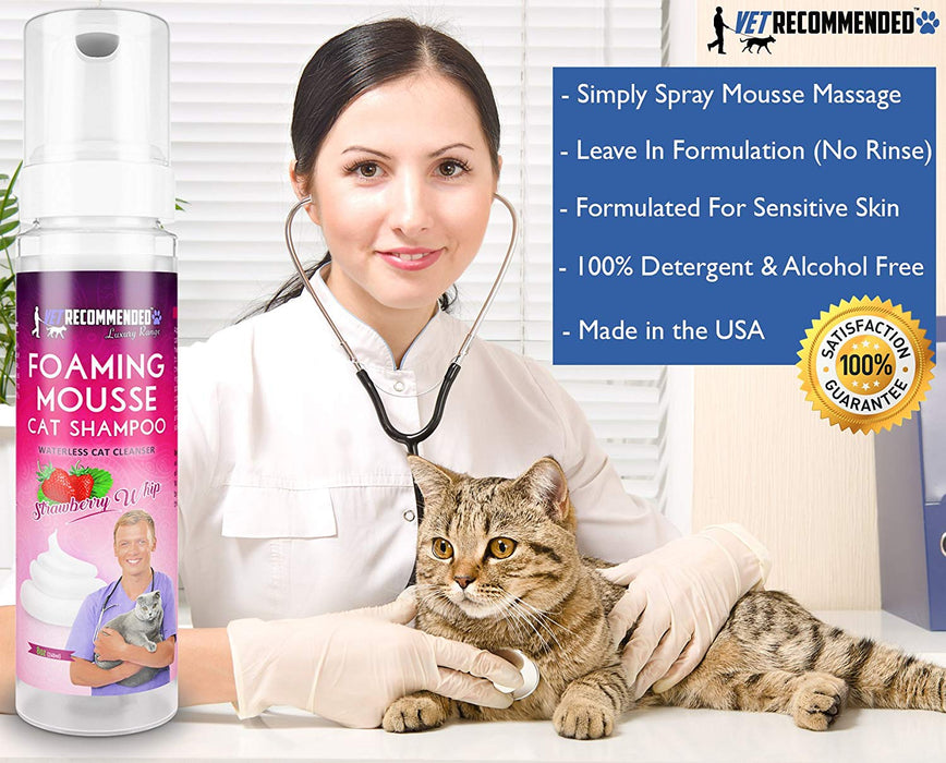 ingen forbindelse udtale Kænguru Waterless Cat Shampoo Mousse - No Rinse - Strawberry Whip Scent - 8oz/ —  Vet Recommended