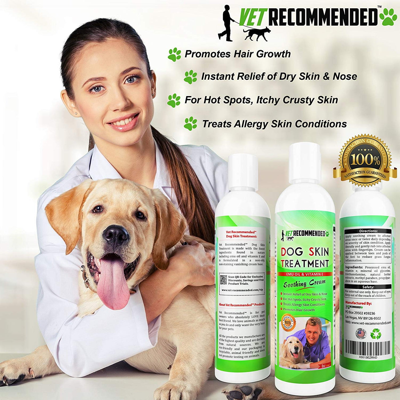 Dog Dry Skin Treatment Helps Dog Hair Loss Regrowth & Dry Skin 8oz