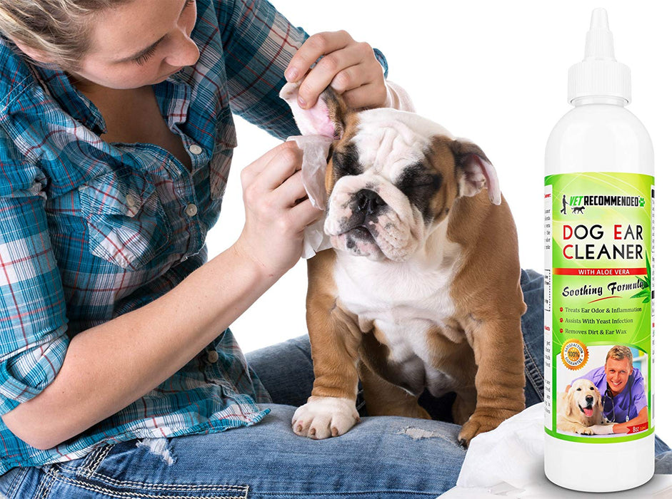 Dog Ear Cleanser - With Natural Aloe Vera - 8oz/240ml