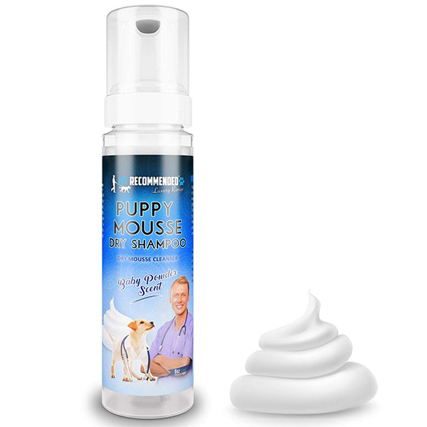 Waterless Puppy Shampoo Mousse - No Rinse - Fur Baby Powder Scent - 8oz/240ml