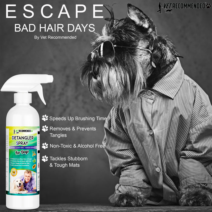 Dog Detangler Spray - To Remove Matts and Rejuvenate Coat - 16oz/473ml